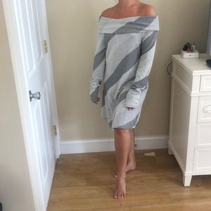 Off the shoulder sweater dress